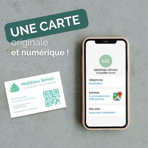 Carte de visite avec QR code
